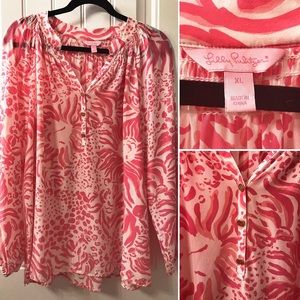 Lilly Pulitzer Elsa silk top